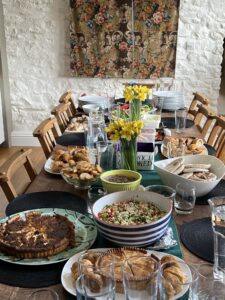 Buffet on dining room table