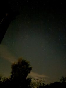 Night sky from the Long Barn showing hundreds of stars