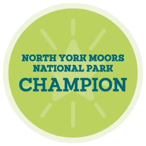 North York Moors Champion Logo in Dark Green on Green